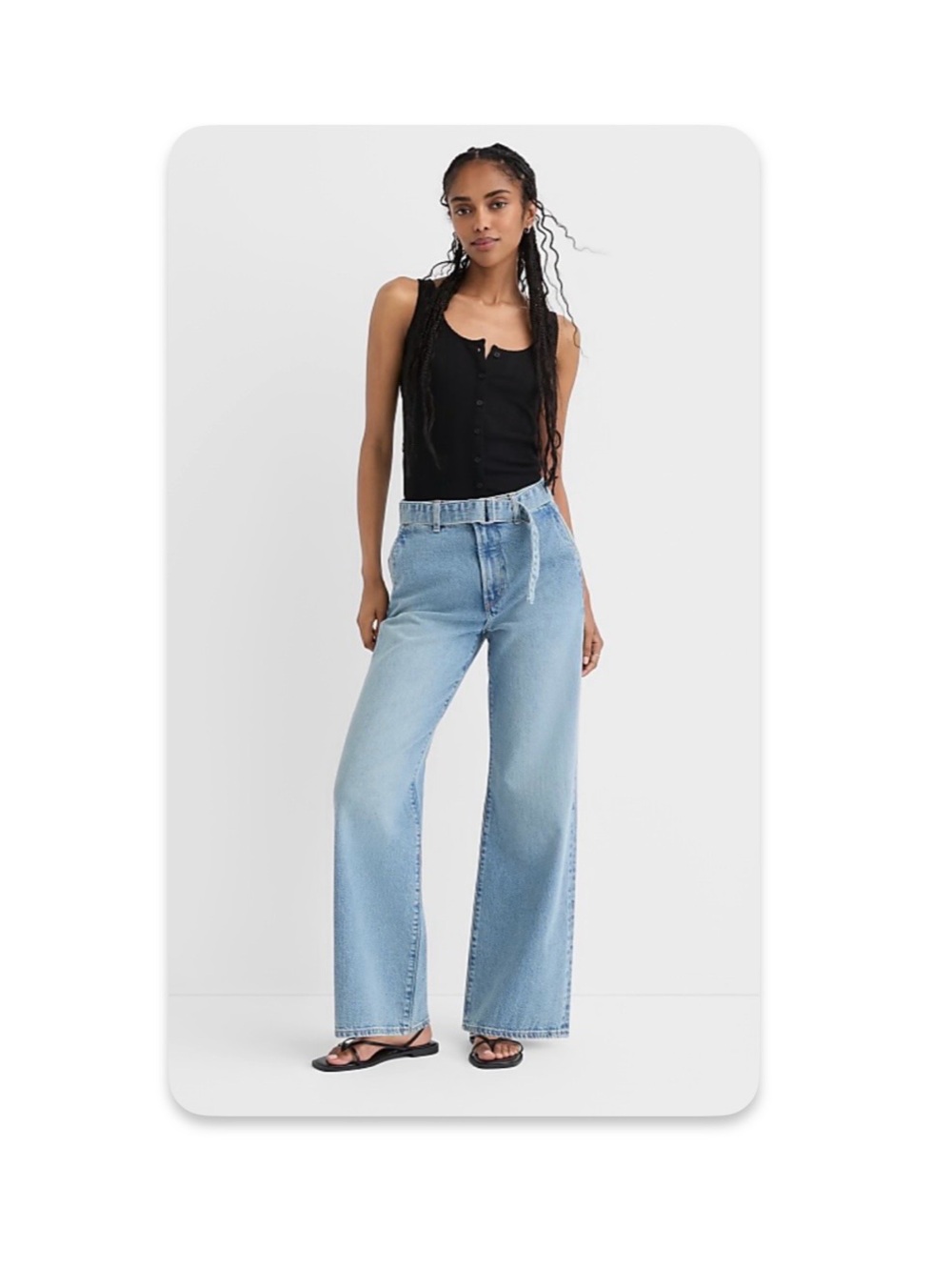 Rivete/ LOFT High-Rise Wide Leg Light Blue Jeans
